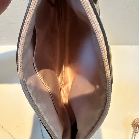 Coach Pleated clutch 7.5” x 5” w/ Signature C Brown and Cream - Picture 5 of 5